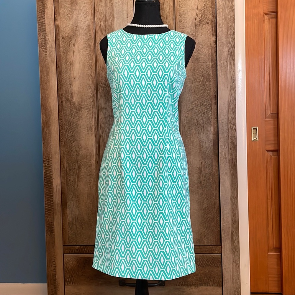 MARIO SERRANI GREEN AND WHITE DRESS SIZE 2